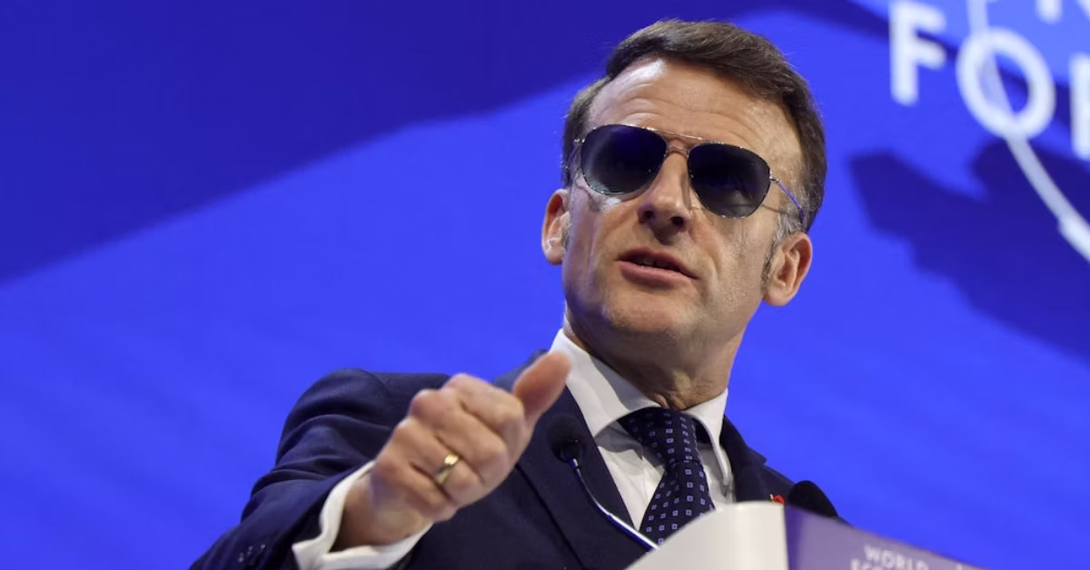 Emmanuel Macron’s Sunglasses Stole the Spotlight in Davos