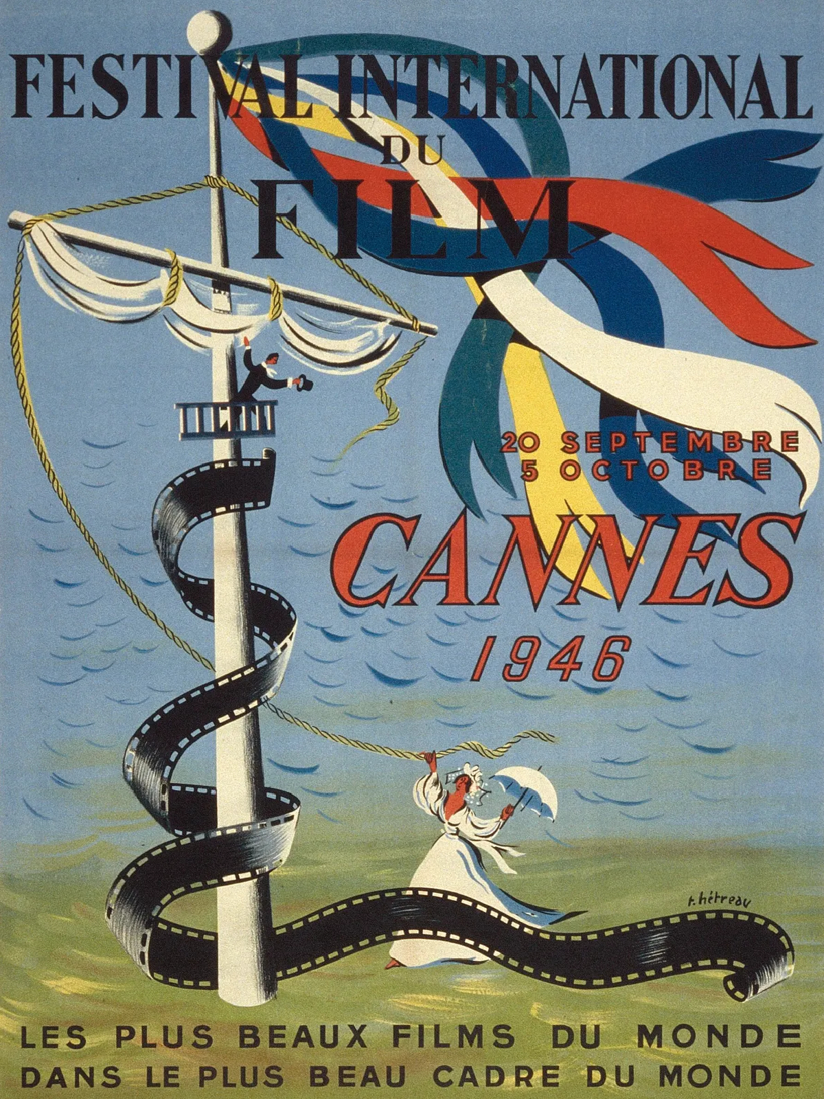 cannes film festival 1946, poster, cannes, film festival