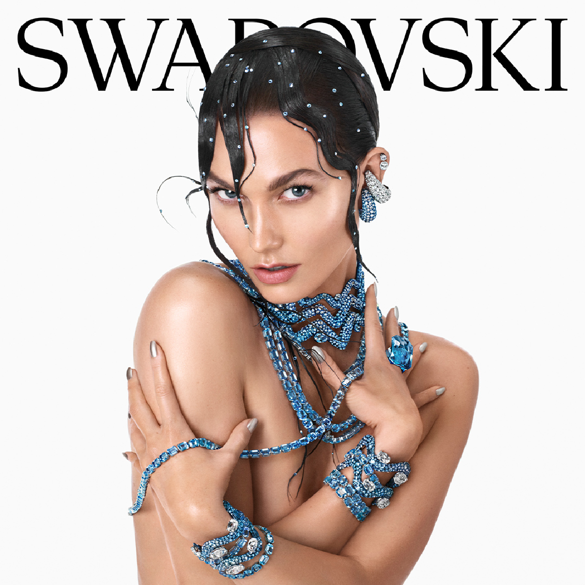 karlie kloss, swarovski, სვაროვსკი, კარლი კლოსი, ზაფხულის კოლექცია, სამკაული