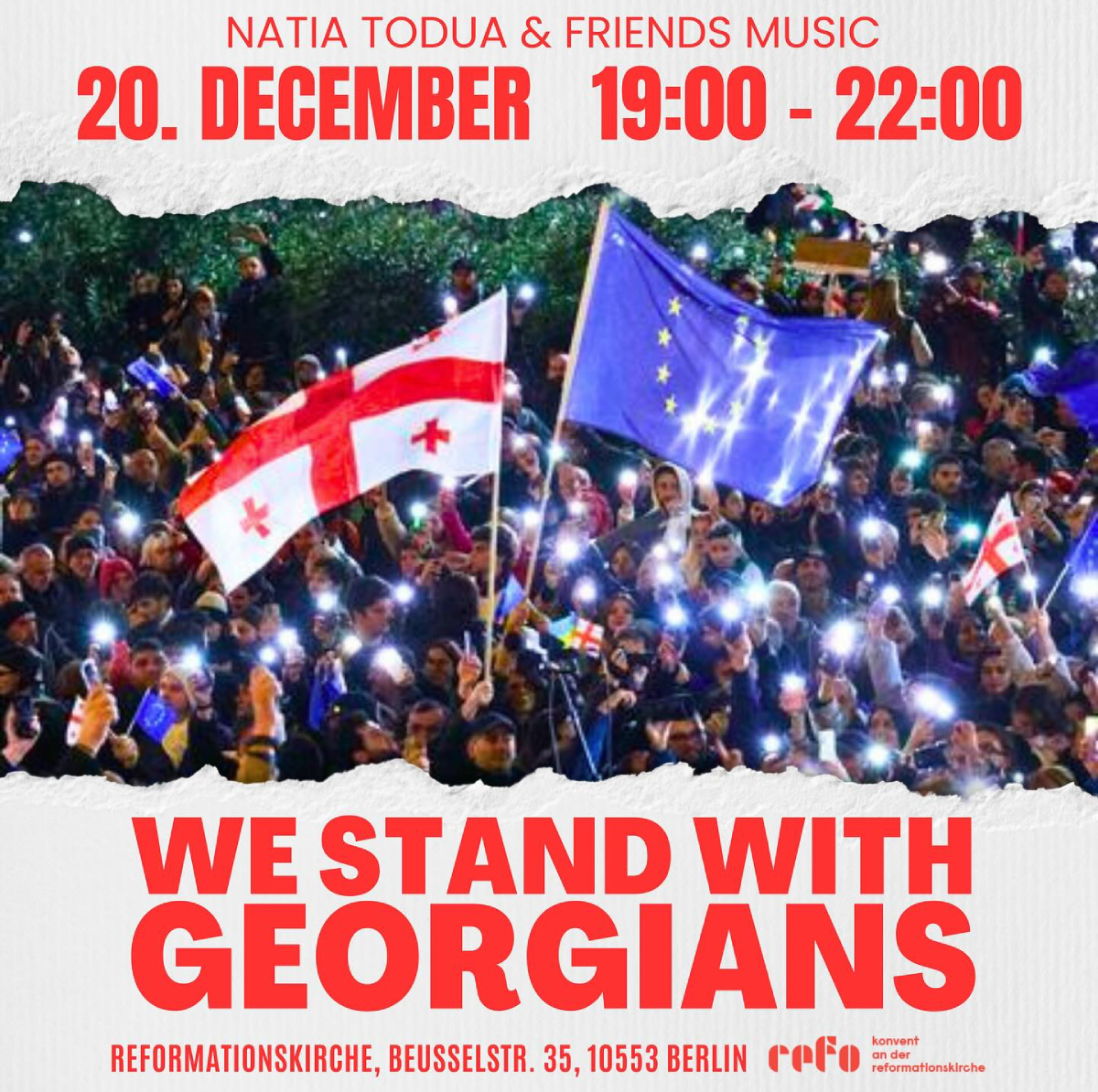 ნათია თოდუა, Natia Todua, We stand with Georgians