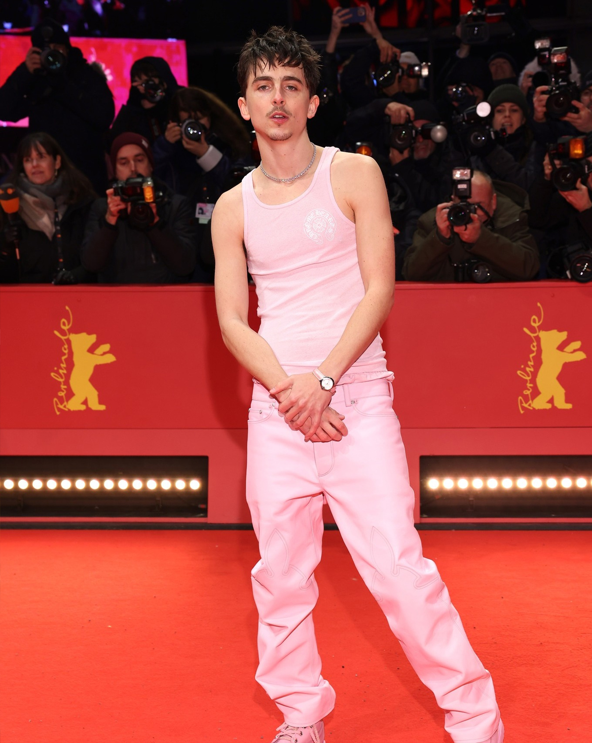 timothe chalamet berlinale in pink