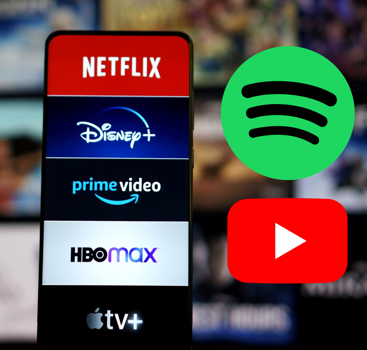 streaming platforms, subscriptions, Spotify, YouTube 