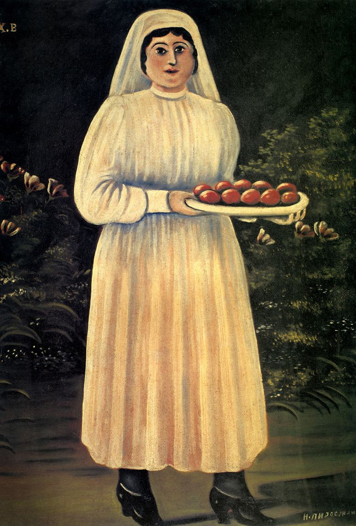 Niko Pirosmani, Woman with easter eggs