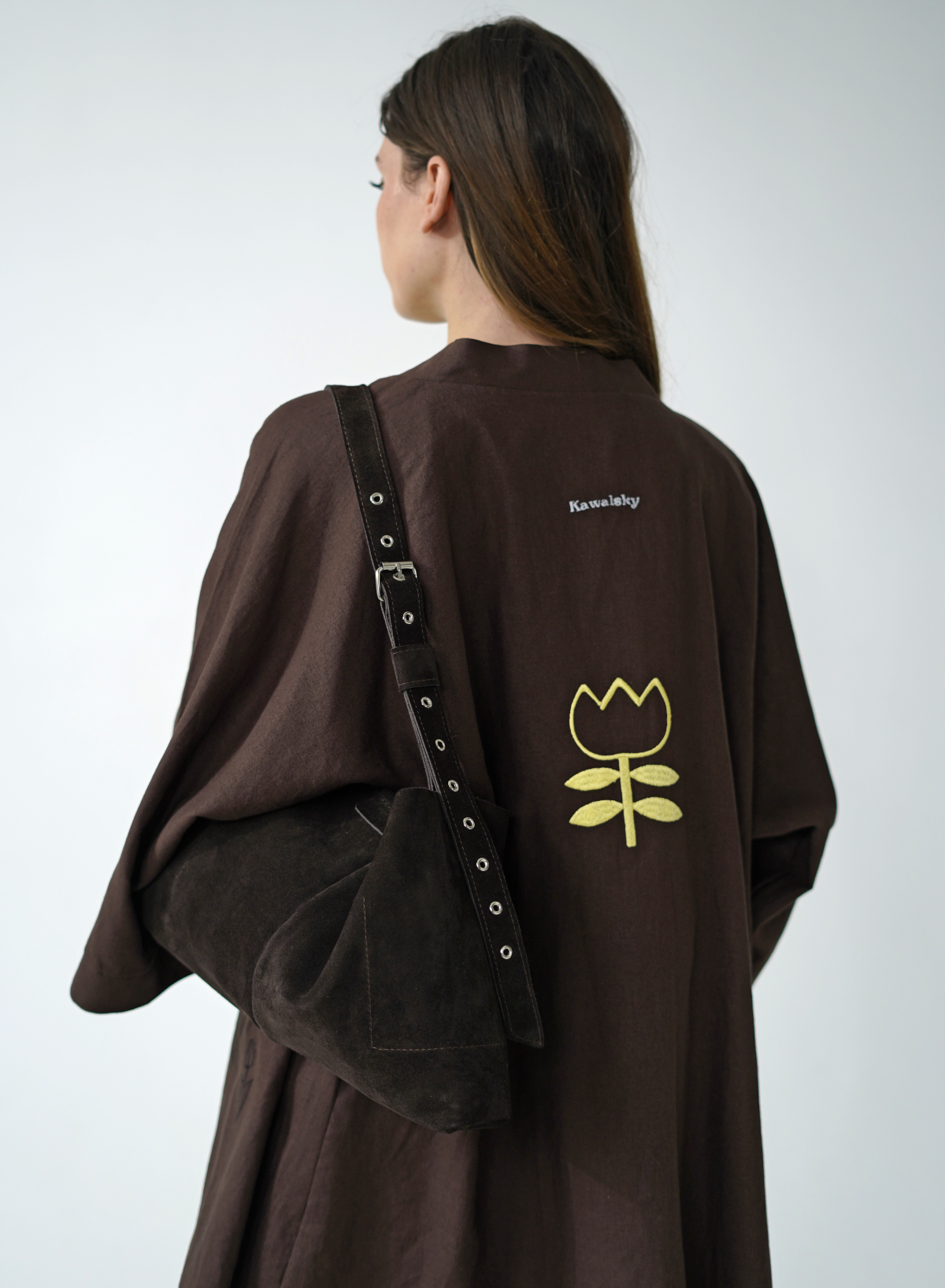 Kawalsky Accessories, ხელნაკეთი ჩანთა, ნატურალური ზამშის ჩანთა, კიმონო