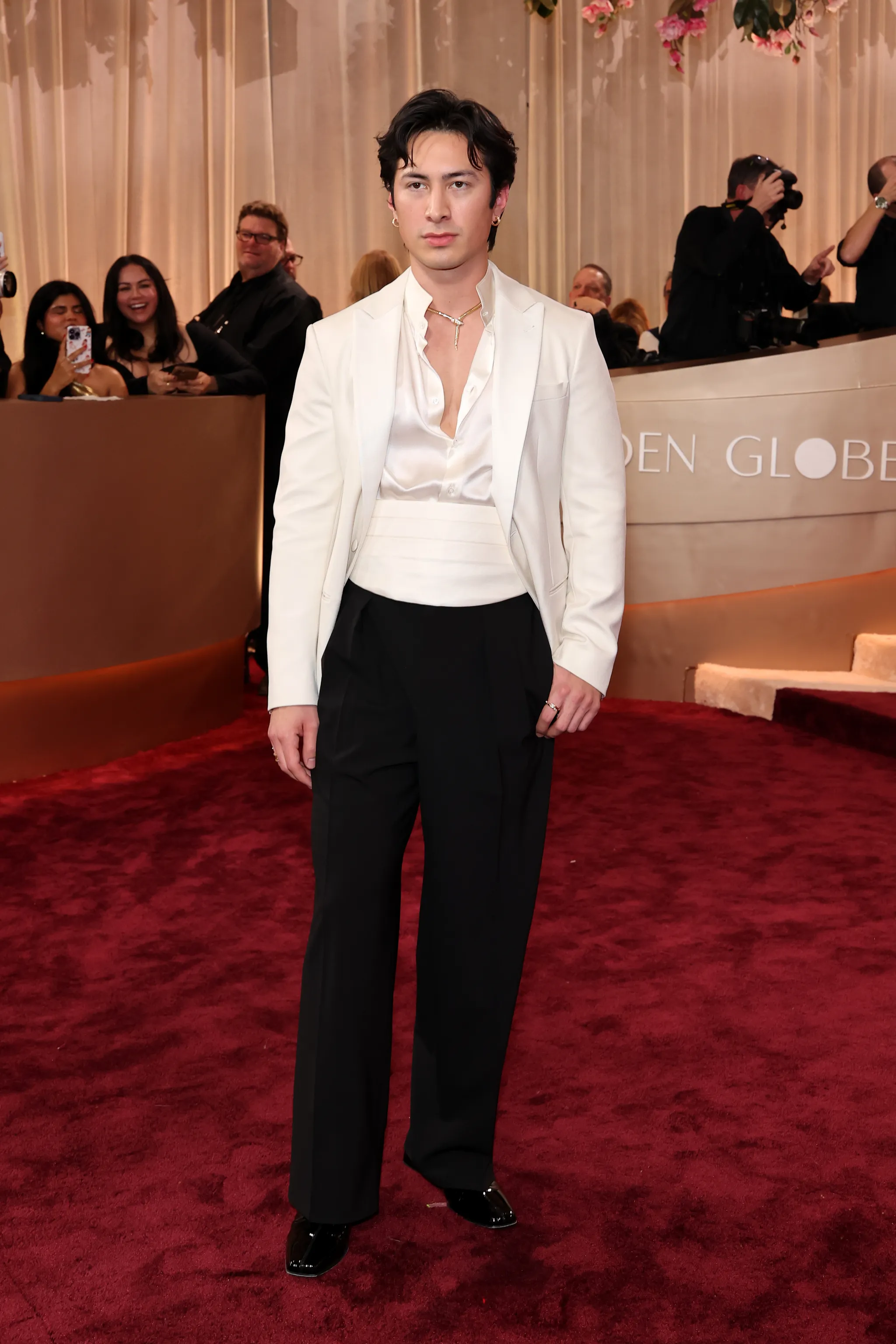 Hudson Williams in Giorgio Armani on the golden globes