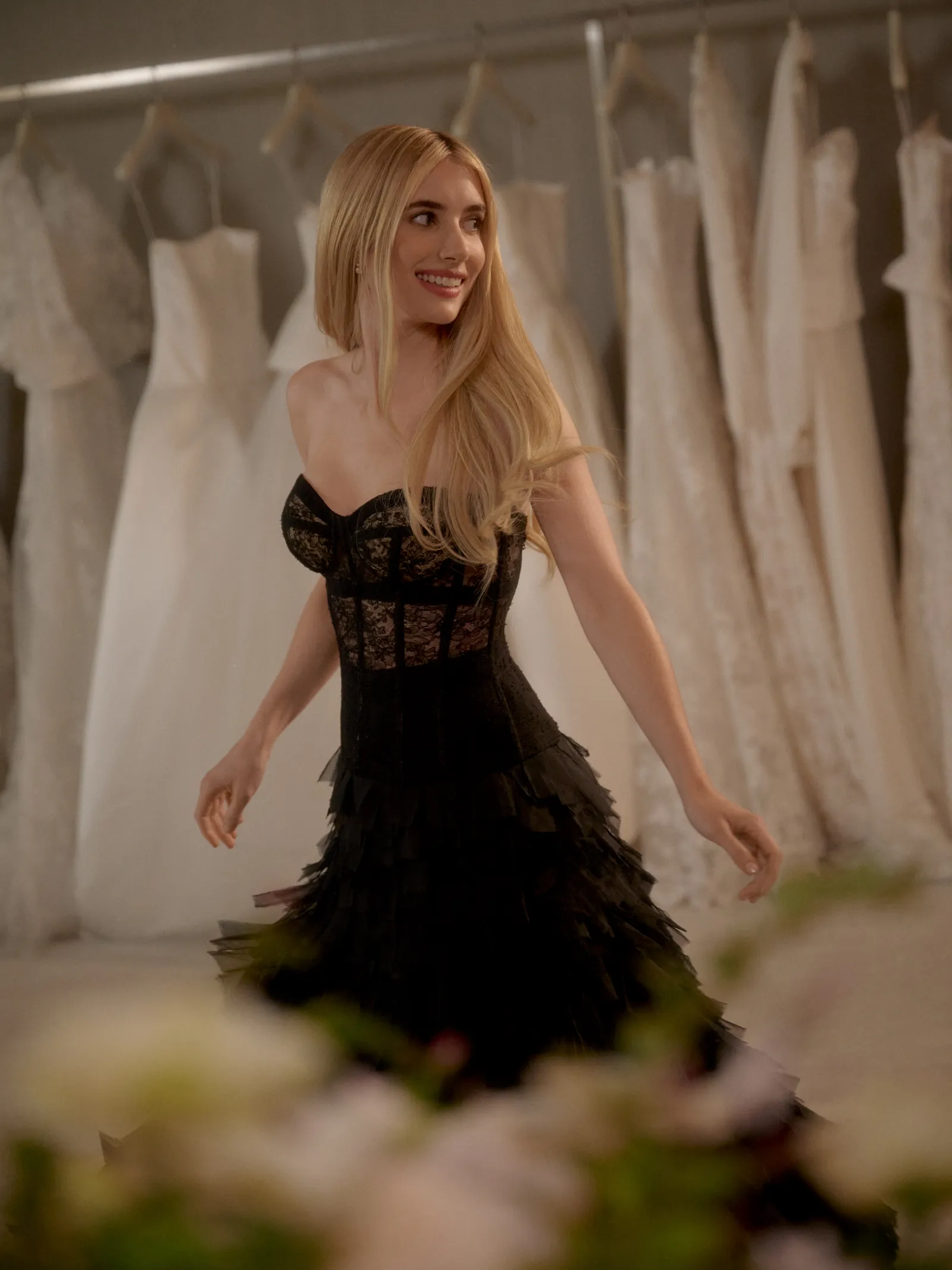 emma roberts wedding dress